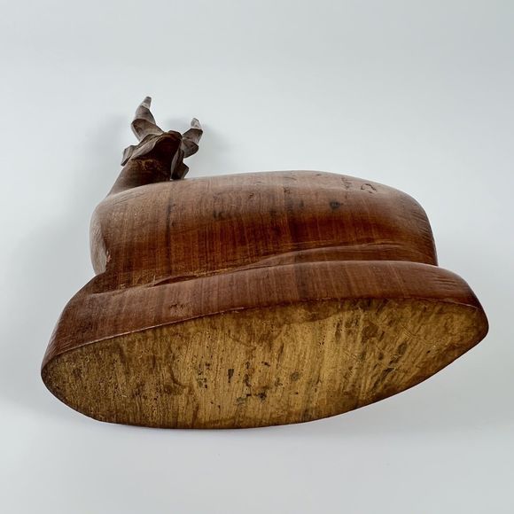 Hand Carved Wood Antelope Gazelle MCM Vtg Grace Charisma Charm Spirit Animal - Picture 8 of 10